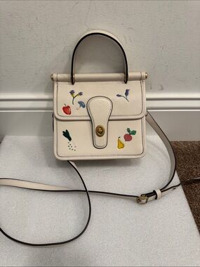 Coach Willis Top Handle 18 garden embroidery limited edition crossbody bag C2750